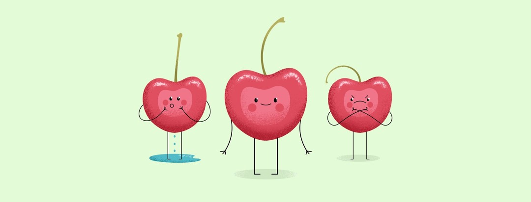Cute cherry's that represent the authors stoma