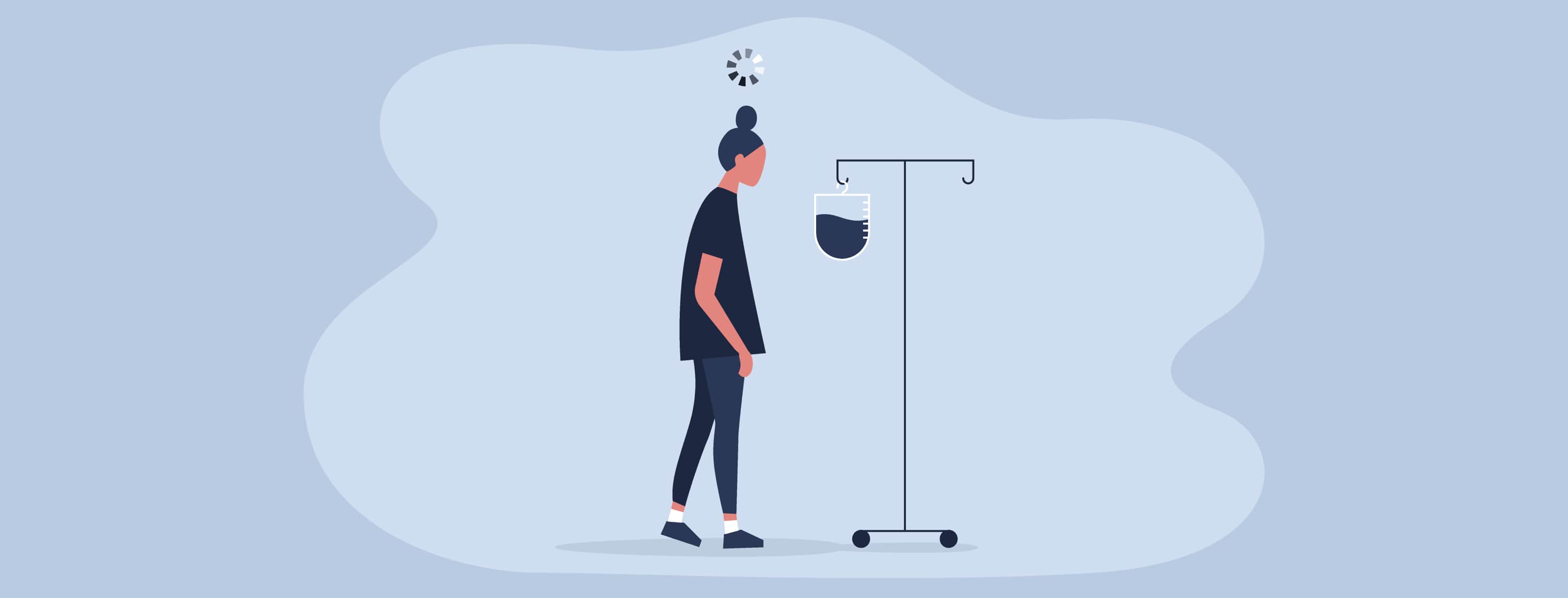 Woman feeling fatigue due to chemotherapy