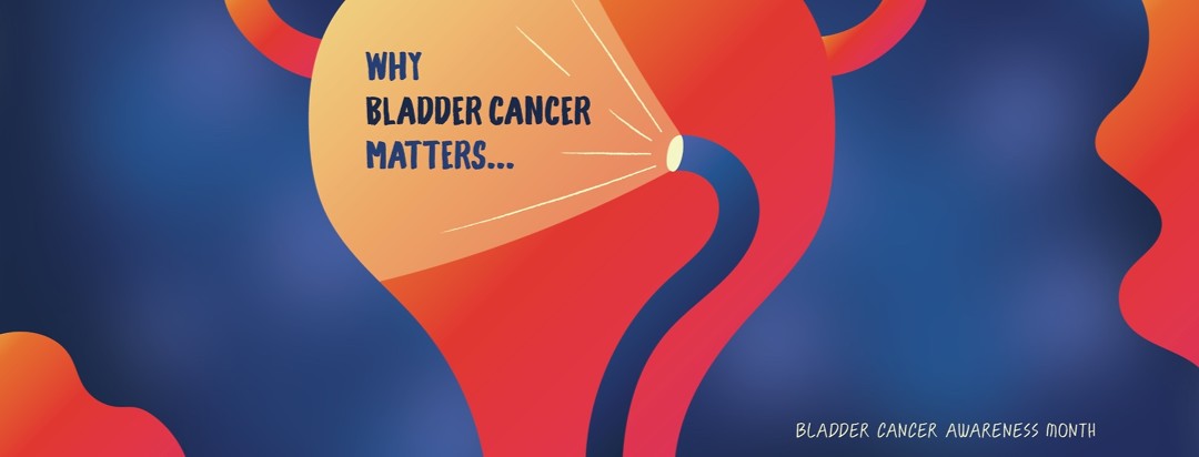 a scope illuminating the inside of a bladder revealing the words "Why Bladder Cancer Matters"
