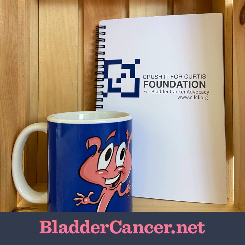 bladder mug and notebook