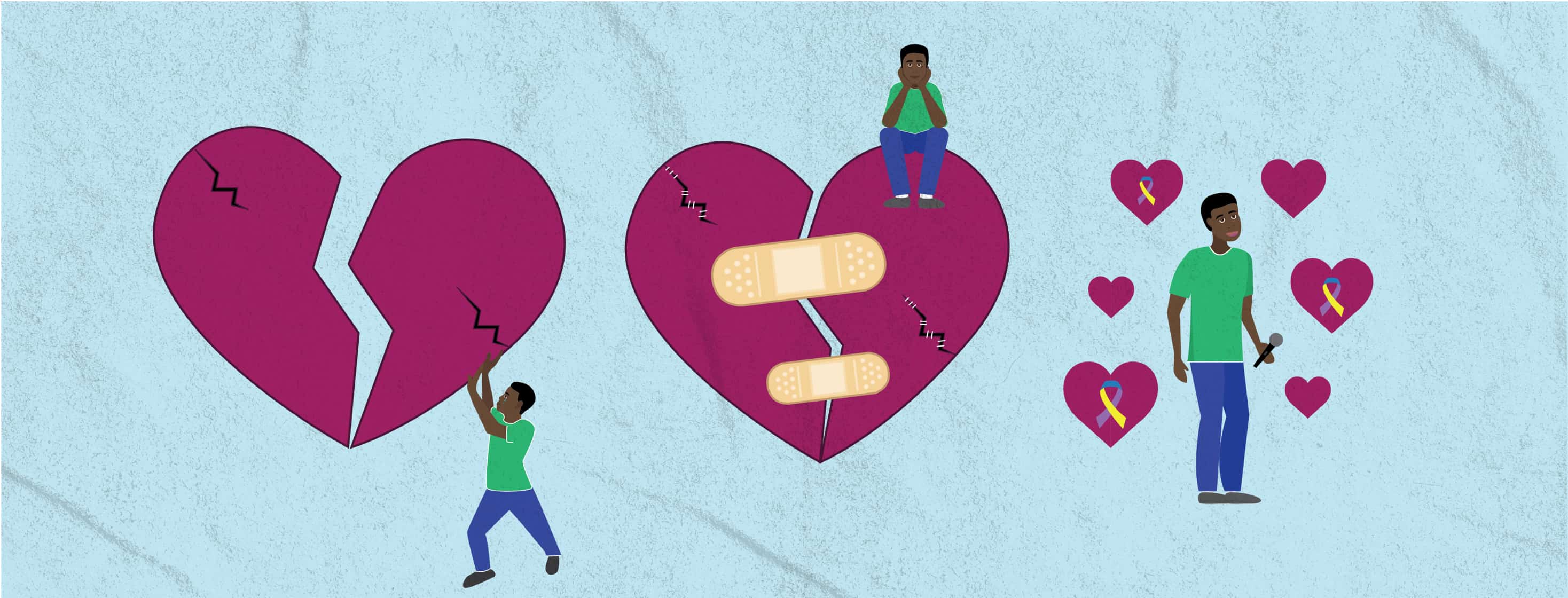 POC, Man going through the process of accepting his diagnosis, adapting his life to it, and advocating for people going through the same thing